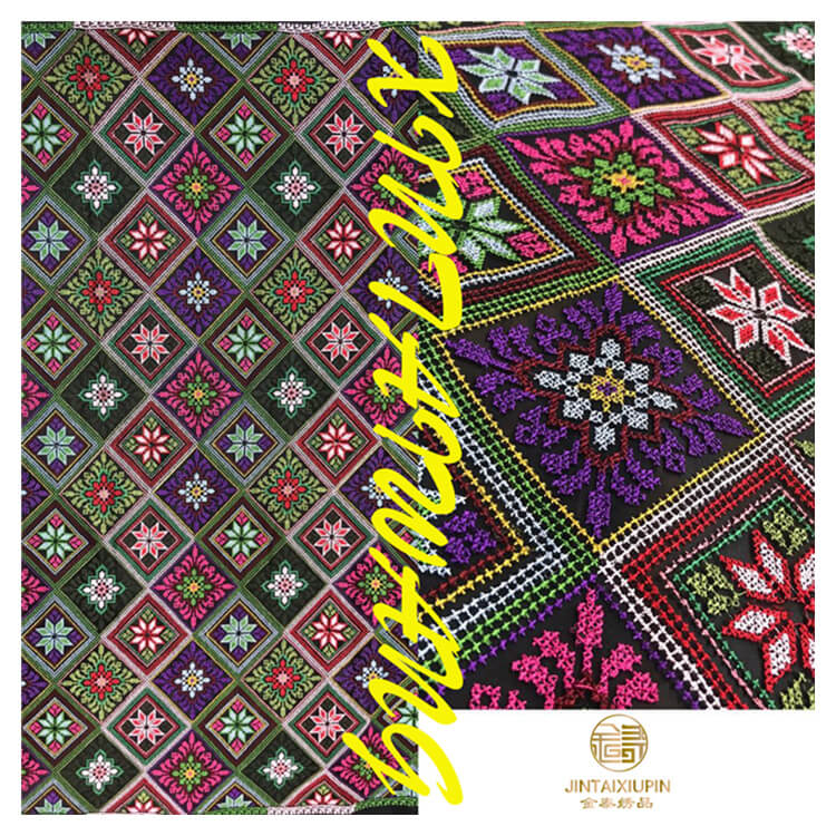 Embroidered Fabric Cross Stitch Ethnic Polyester for Women's Wear Whol 6